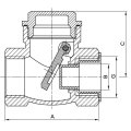 forged brass swing check valve non return valve